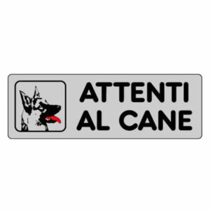10 Pezzi Etichetta Attenti Al Cane            15x 5 Adesiva